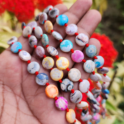 SUPER VIBRANT MULTICOLORED' 30-31 BEADS APPROX' ONYX BEADS' 10 MM APPROX SIZE SOLD BY PER LINE PACK