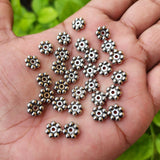 100/PCS PKG./LOT' DAISY SPACERS' 8 MM APPROX SIZE' CCB ACRYLIC MATELLIC BEADS FOR JEWELRY AND CRAFTS MAKING