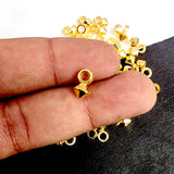 100 PIECES PACK' 8MM ' SOLID BRIGHT GOLD BICONE SHAPED ADORNMENT CCB ACRYLIC CHARMS
