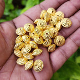 50/PCS PKG./LOT' 10MM APPROX SIZE' BRIGHT GOLD CCB ACRYLIC MATELLIC BEADS FOR JEWELRY AND CRAFTS MAKING