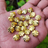 50 PCS PKG./LOT' 11 MM APPROX SIZE' BRIGHT GOLD CCB ACRYLIC MATELLIC BEADS FOR JEWELRY AND CRAFTS MAKING