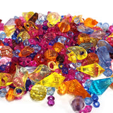 Mix Shapes Assortment Acrylic Transparent Bead Charm Sold Per Pack of 100 Grams