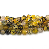 8mm Round Faceted Onyx Beads with a glossy finish, perfect for bracelets, necklaces, and premium jewelry making. Durable, elegant, and ideal for designers and DIY creators. Sold Per Line, approx 45~46 beads