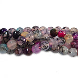 8mm Round Faceted Onyx Beads with a glossy finish, perfect for bracelets, necklaces, and premium jewelry making. Durable, elegant, and ideal for designers and DIY creators. Sold Per Line, approx 45~46 beads