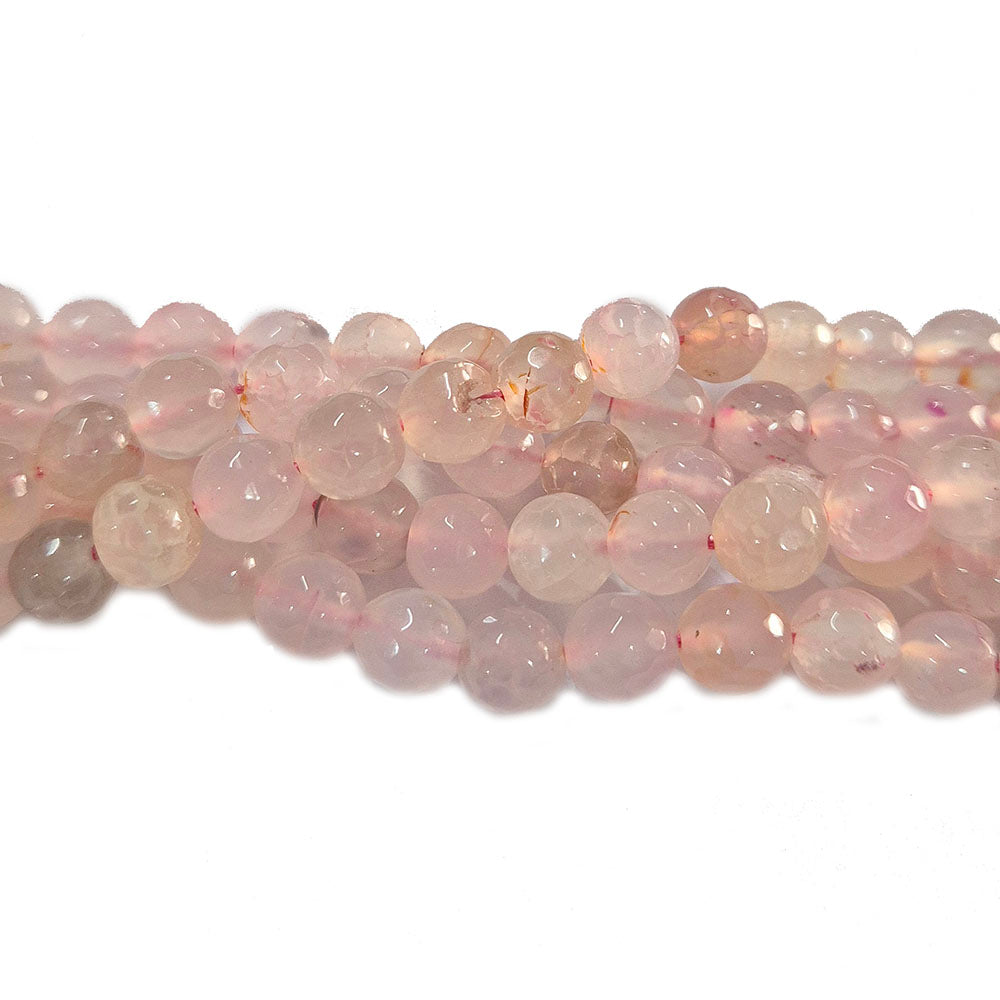 8mm Round Faceted Onyx Beads with a glossy finish, perfect for bracelets, necklaces, and premium jewelry making. Durable, elegant, and ideal for designers and DIY creators. Sold Per Line, approx 45~46 beads