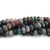 8x5mm Smooth Rondelle Indian Agate Beads with rich natural color and polished finish. Perfect for bracelets, necklaces, and all jewelry making projects. Ideal for designers and DIY creators. Sold Per Line, approx 74~75 beads