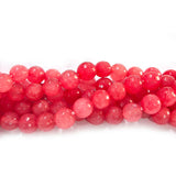 8mm Round Faceted Jade Beads with vibrant natural color and sparkling cut. Perfect for bracelets, necklaces, malas, and all designer jewelry making projects. Sold Per Line, approx 45~46 beads