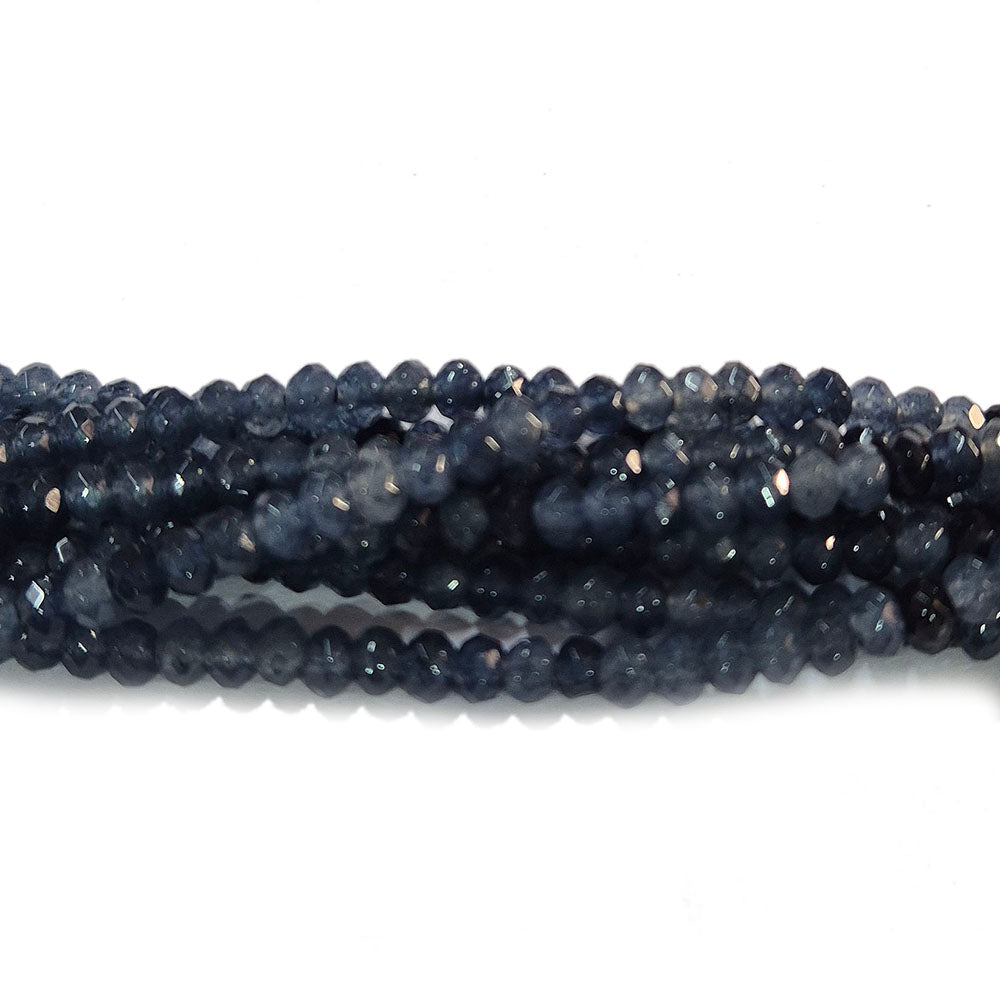 4mm Faceted Rondelle Agate Beads with a sparkling cut, ideal for delicate bracelets, necklaces, and premium jewelry making. Durable, elegant, and perfect for DIY designers. Sold Per Line, approx 113~115 beads