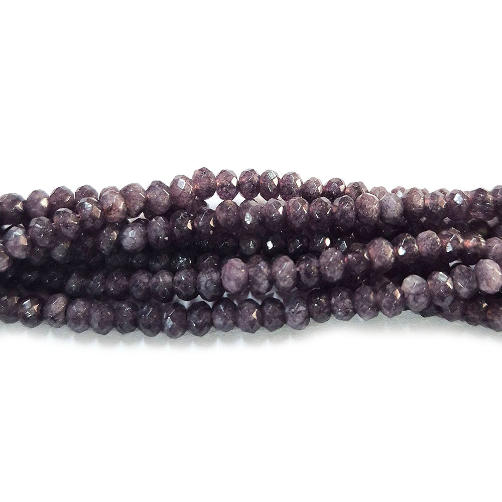 4mm Faceted Rondelle Agate Beads with a sparkling cut, ideal for delicate bracelets, necklaces, and premium jewelry making. Durable, elegant, and perfect for DIY designers. Sold Per Line, approx 113~115 beads