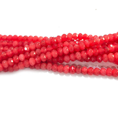 4mm Faceted Rondelle Agate Beads with a sparkling cut, ideal for delicate bracelets, necklaces, and premium jewelry making. Durable, elegant, and perfect for DIY designers. Sold Per Line, approx 113~115 beads
