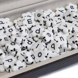 100 PIECES MIX PACK OF ALPHABET ACRYLIC BEADS SIZE APPROX 9-10 MM