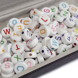 100 PIECES MIX PACK OF ALPHABET ACRYLIC BEADS SIZE APPROX 9-10 MM