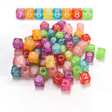 200pcs, numerical, Cube Shape, DIY Beads, best for bracelet making