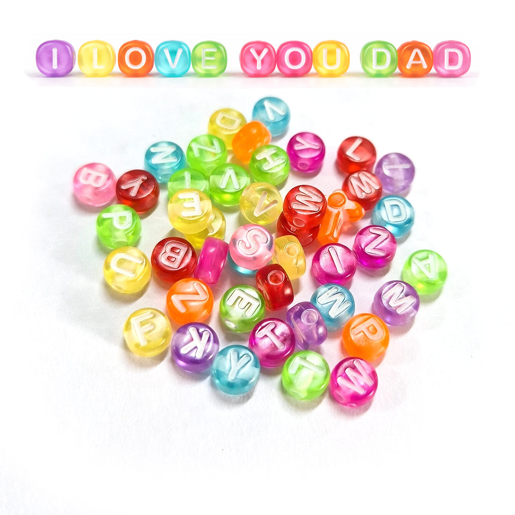 200pcs, Alphabet, Flat Round shape, DIY Beads, best for bracelet making