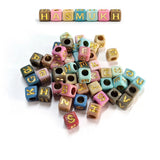 200pcs, Alphabet, Cube Shape, DIY Beads, best for bracelet making