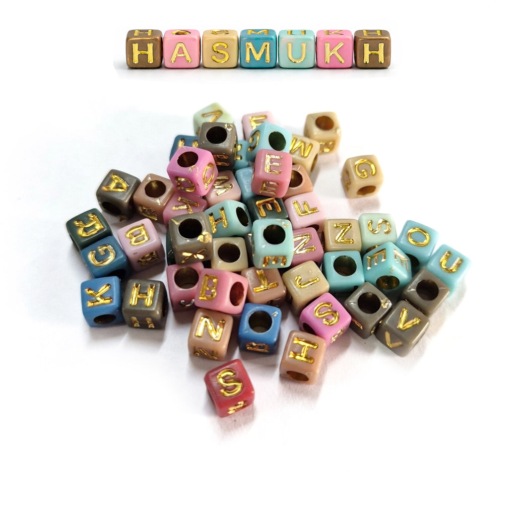 200pcs, Alphabet, Cube Shape, DIY Beads, best for bracelet making