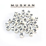 200pcs, Alphabet, Flat Round shape, DIY Beads, best for bracelet making