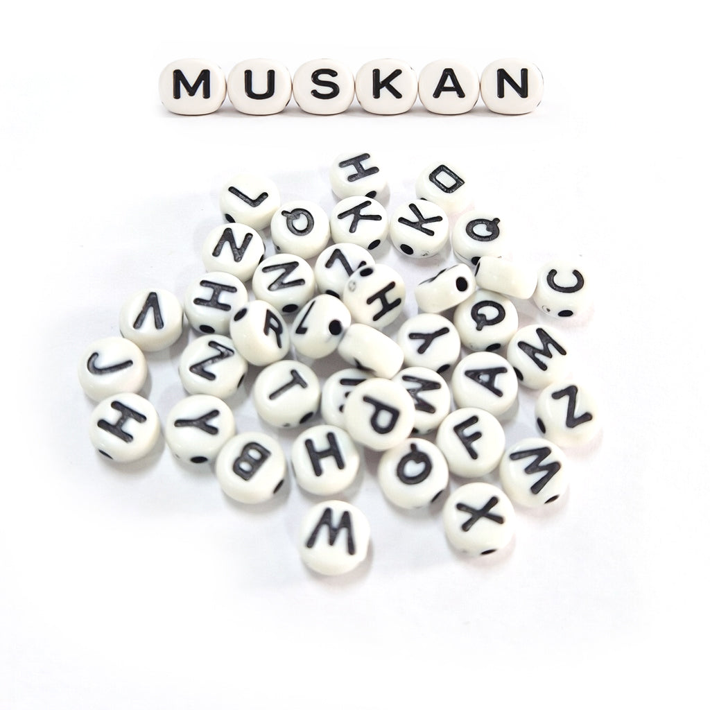 200pcs, Alphabet, Flat Round shape, DIY Beads, best for bracelet making
