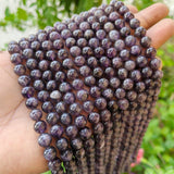 Natural Amethyst Quartz Beads – 8mm Round Loose Gemstone Strand for Jewelry Making (45-46 Pcs per Line)