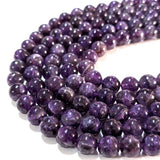 Natural Amethyst Quartz Beads – 8mm Round Loose Gemstone Strand for Jewelry Making (45-46 Pcs per Line)