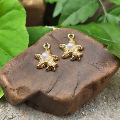 1 PIECE PACK' APPROX 14x10 MM SIZE ' STAR FISH STAINLESS STEEL ELEGANCE MINI CHARMS