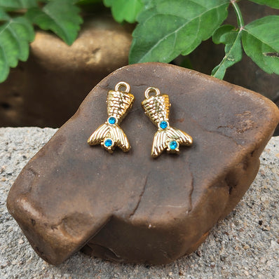 1 PIECE PACK' APPROX 14x7 MM SIZE 'MERMAID STAINLESS STEEL ELEGANCE MINI CHARMS