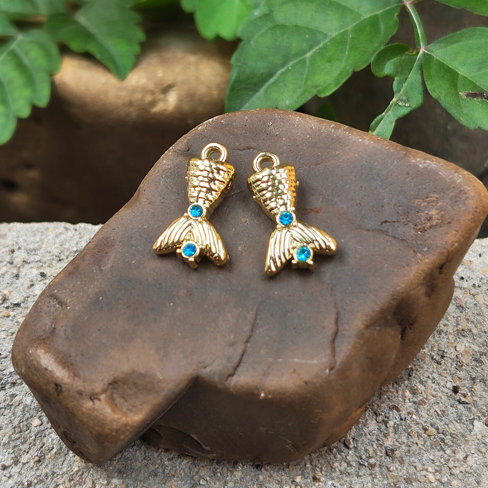 1 PIECE PACK' APPROX 14x7 MM SIZE 'MERMAID STAINLESS STEEL ELEGANCE MINI CHARMS