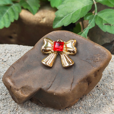 1 PIECE PACK' APPROX 15x18 MM SIZE ' BOW STAINLESS STEEL ELEGANCE MINI CHARMS