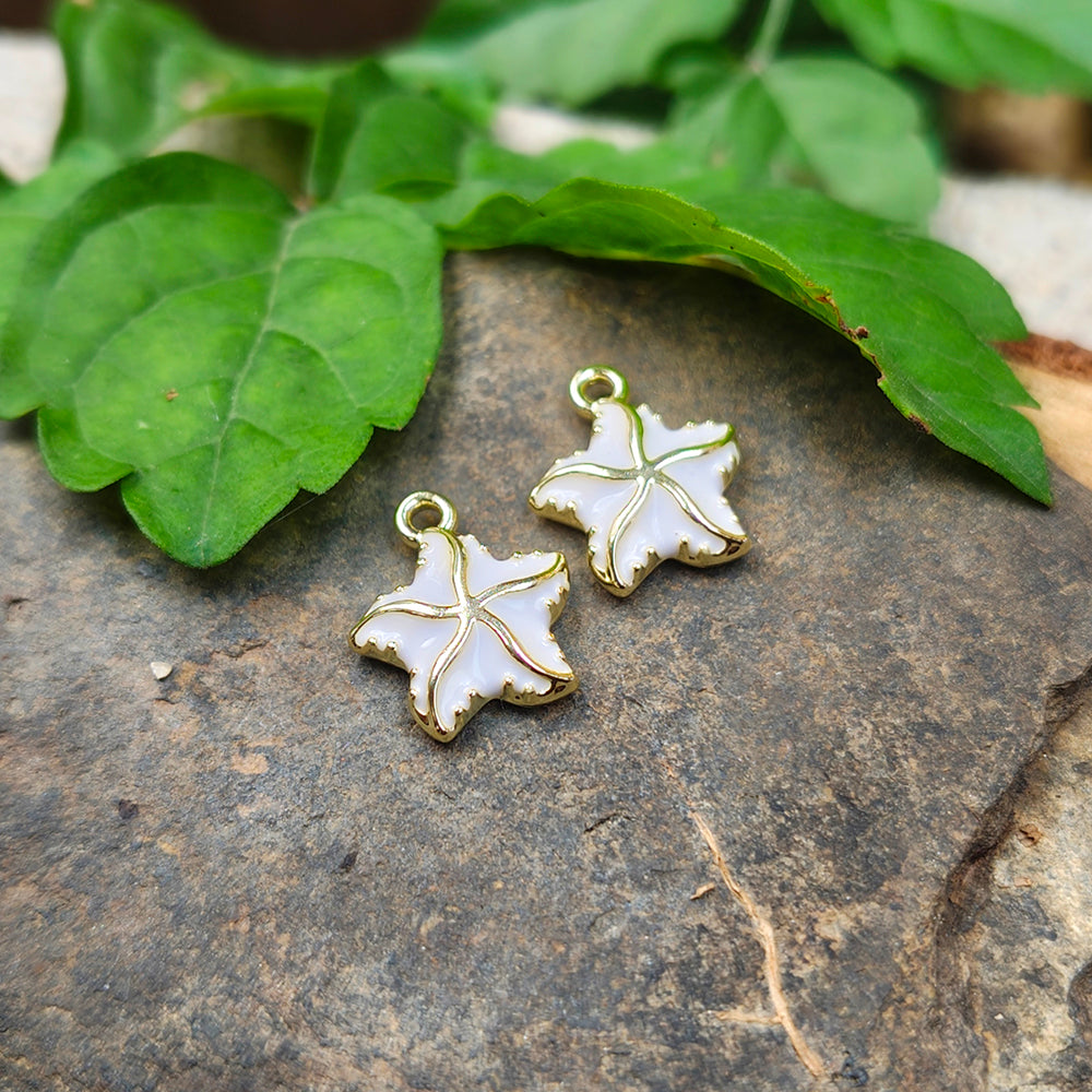 1 PIECE PACK' APPROX 12x10 MM SIZE ' STAR FISH STAINLESS STEEL ELEGANCE MINI CHARMS