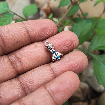 1 PIECE PACK' APPROX 14x7 MM SIZE ' MERMAID STAINLESS STEEL ELEGANCE MINI CHARMS