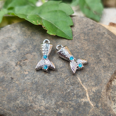 1 PIECE PACK' APPROX 14x7 MM SIZE ' MERMAID STAINLESS STEEL ELEGANCE MINI CHARMS