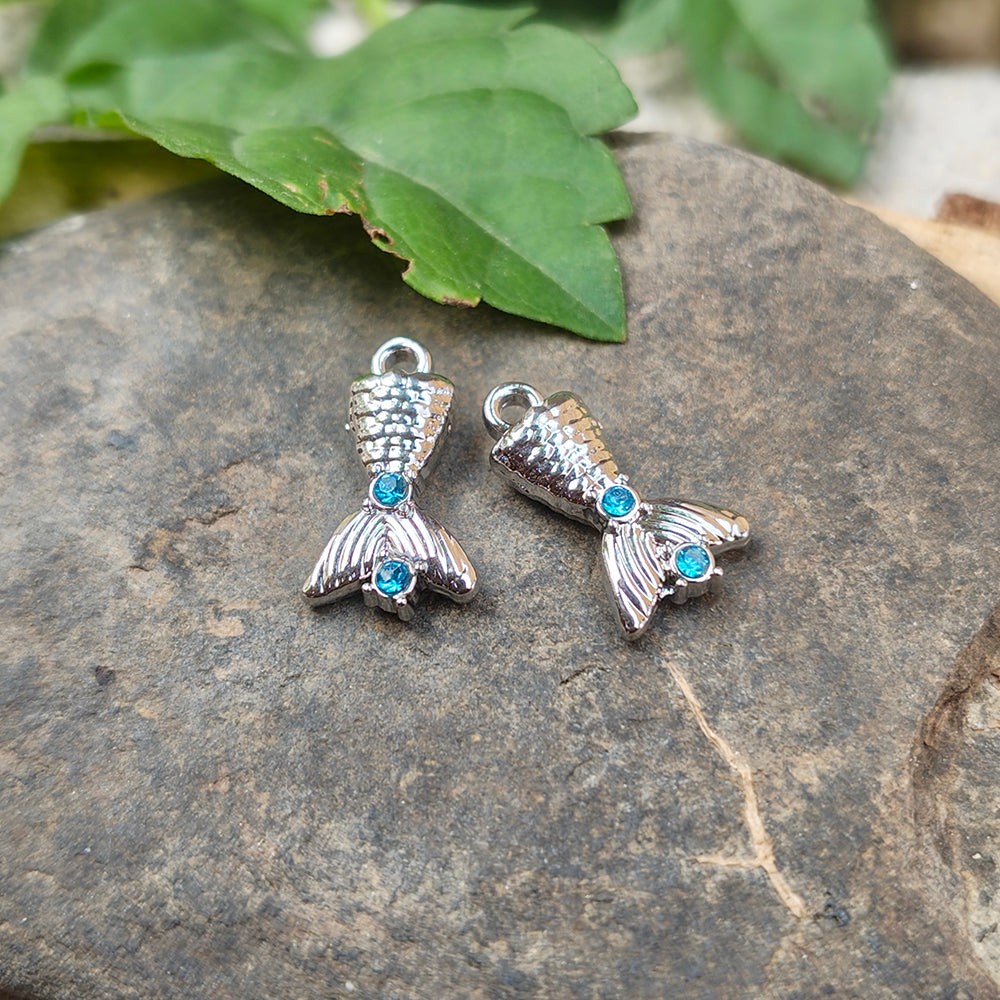 1 PIECE PACK' APPROX 14x7 MM SIZE ' MERMAID STAINLESS STEEL ELEGANCE MINI CHARMS