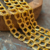 1 Piece Pack of 85 Cm Long' Best Quality 8x10 mm very thin gold plated chain for jewelry making