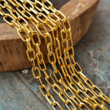 1 Piece Pack of 85 Cm Long' Best Quality 5x9 mm very thin gold plated chain for jewelry making