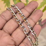 1 Piece Pack of 85 Cm Long' Best Quality 5x9 mm Rhodium Silver plated chain for jewelry making