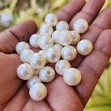 12 mm Cream Color High Quality Acrylic Pearl flux Beads for Jewelry and Craft,sold by 50 gram Pack,about 45-50 Beads For Bulk quantity order Get special Rate
