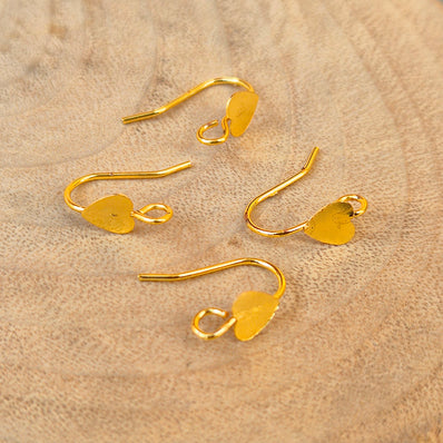 10 PAIRS PACK (20 PIECES) DESIGNER HEART EAR HOOKS