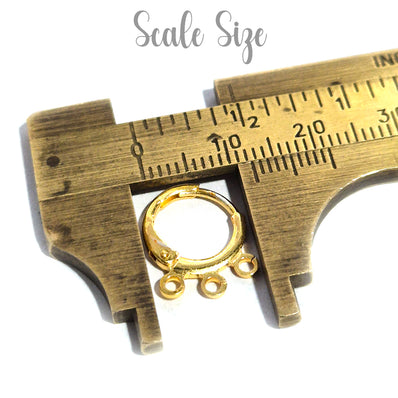 1 PAIR PACK (2 PIECES)' 14 K GOLD PLATED LIVER BACK HOOPS