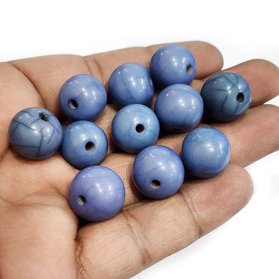 10 Pcs Pack Size about 14mm,Round, Resin Beads