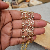 1 Meter Pack' Gold Plated Italian Fancy Chain for jewelry making