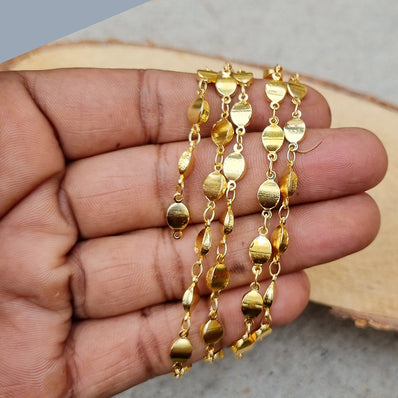 1 Meter Pack' Gold Plated Italian Fancy Chain for jewelry making