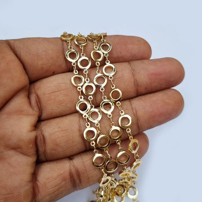 1 Meter Pack' Gold Plated Italian Fancy Chain for jewelry making