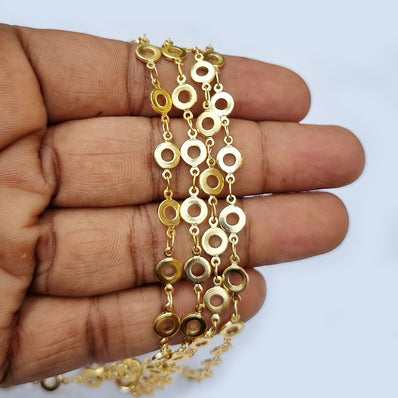 1 Meter Pack' Gold Plated Italian Fancy Chain for jewelry making