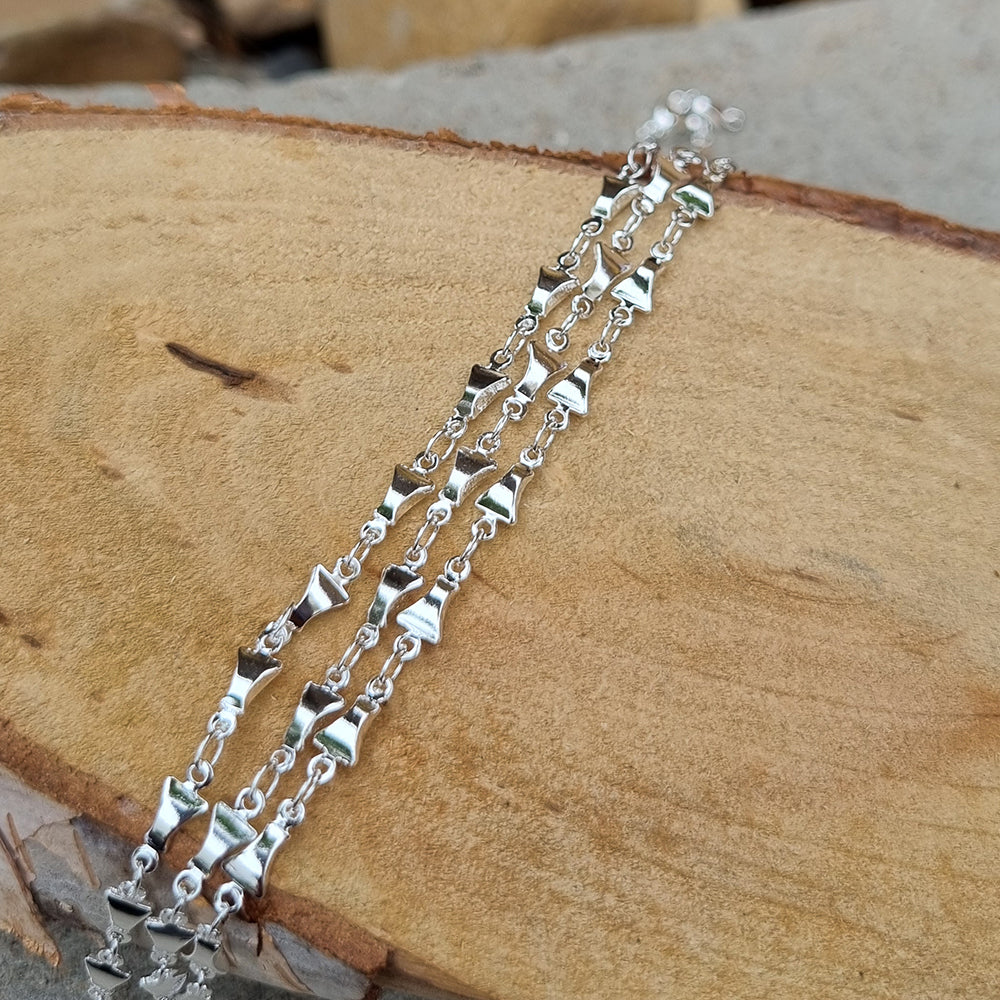 1 Meter Pack' Silver Plated Italian Fancy Chain for jewelry making