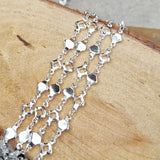 1 Meter Pack' Silver Plated Italian Fancy Chain for jewelry making