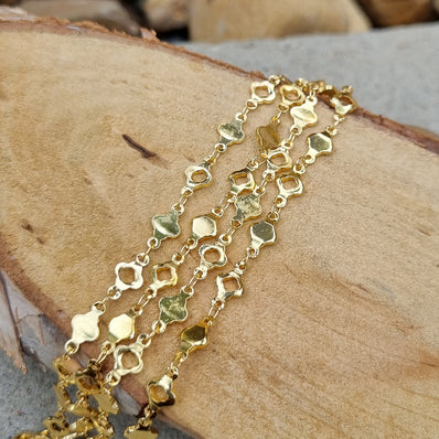 1 Meter Pack' Gold Plated Italian Fancy Chain for jewelry making