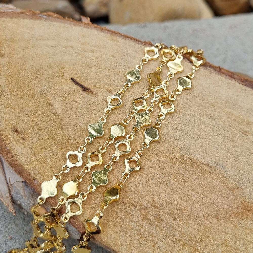 1 Meter Pack' Gold Plated Italian Fancy Chain for jewelry making