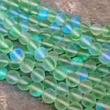 1 STRING/LINE PACK MYSTIC AURA QUARTZ 8 MM ROUND 46-47 BEADS APPROX