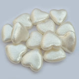 50 grams pkg. Acrylic Flux beads for jewelry making Heart shape 18mm, approx 40 beads