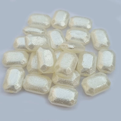 50 grams pkg. Acrylic Flux beads for jewelry making Square shape 11x15mm approx 70 beads